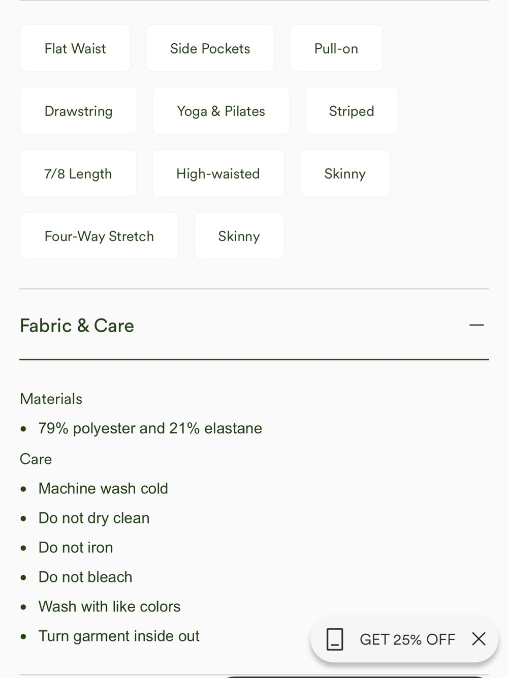 NWT! Halara High Waisted Drawstring Striped Yoga Leggings with Pockets - Picture 8 of 8